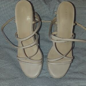 Guess Women's Beige Strappy Espadrilles